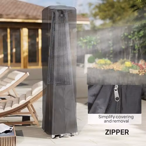 Outsunny Heavy Duty Black Polyester Gas Pyramid Patio Heater Cover – 5