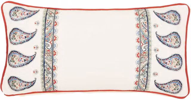 Joules Multicolour Floral Cotton Rectangular Cushion W: 60 cm, H: 30 cm