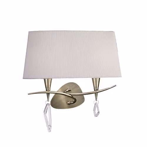 Mantra Mara 1628 Wall Light in Brass/Gold with E14 Bulb – 1