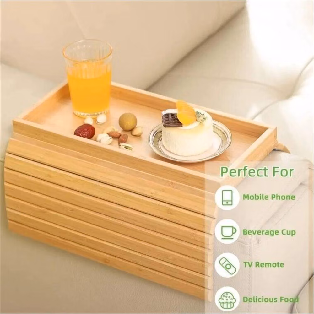 Nordara Arm Rest Organiser Tray in Brown, Width: 50 cm – 2