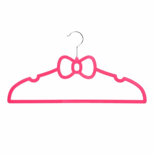 OHS 10 Pack Non-Slip Pink Bow Hangers for Clothes and Accessories – 2
