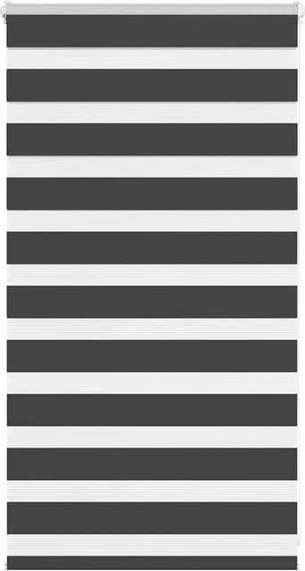 Berkfield Home Black Zebra Blind with Animal Pattern, W: 85 cm, H: 100 cm – 1