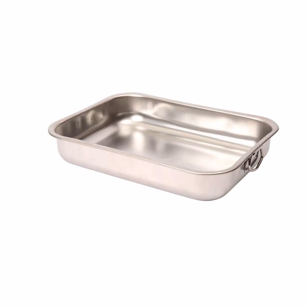 Dexam Supreme Stainless Steel Deep Rectangular Roasting Dish, Silver, W: 27 cm, D: 20 cm – 2