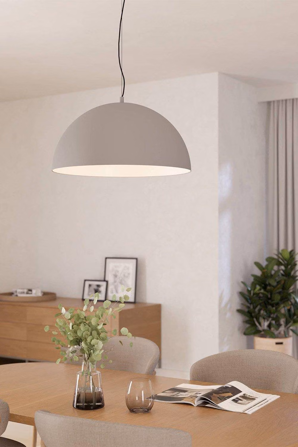 Eglo Gaetano Grey Metal Dome Pendant Light – 2