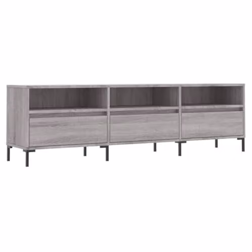 vidaXL Modern TV Cabinet in Grey Sonoma, W: 150 cm, D: 30 cm, H: 44.5 cm – 1