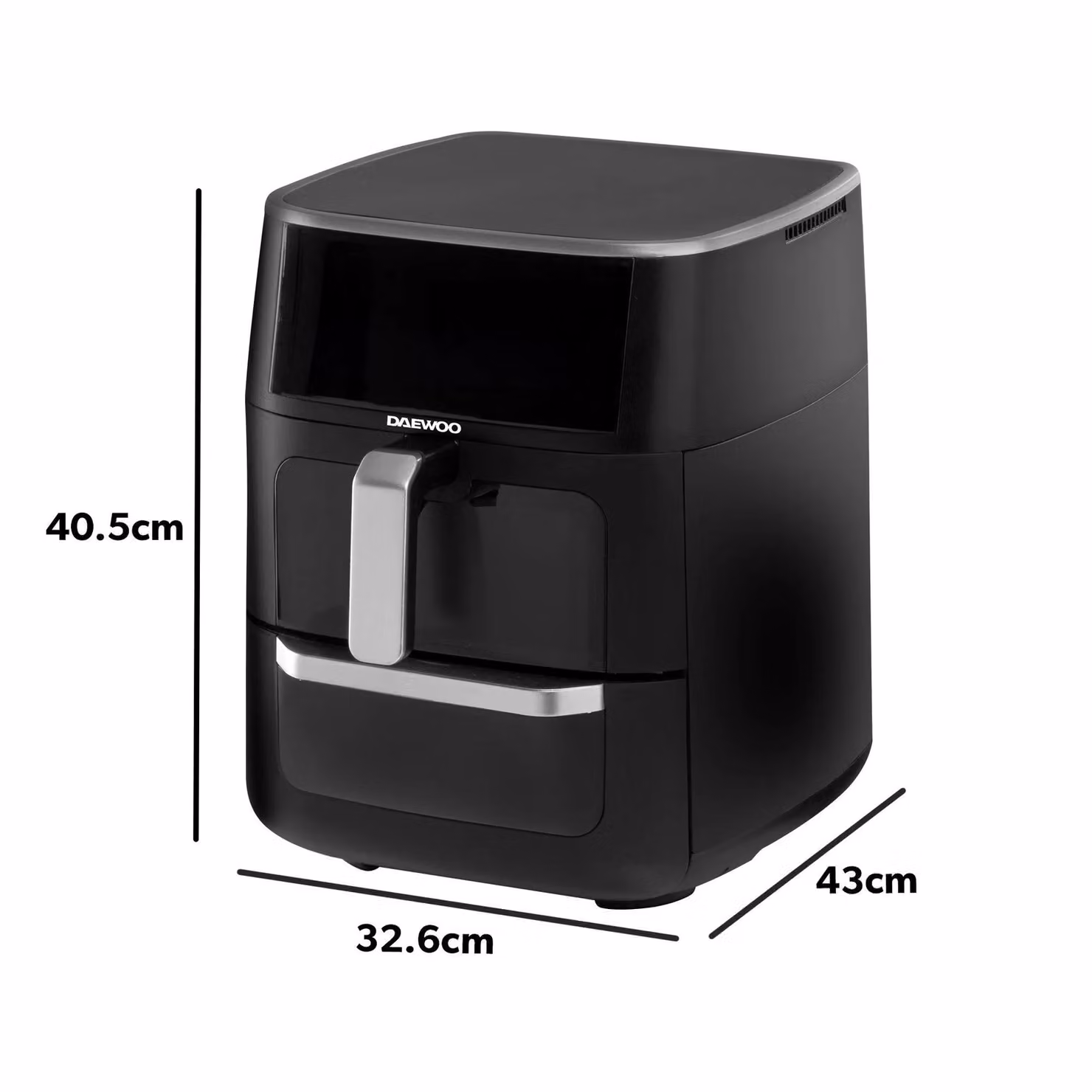 Daewoo Actuate Dual Zone Air Fryer with 11 Litre Capacity and Space Saving Split Design, Black – 3