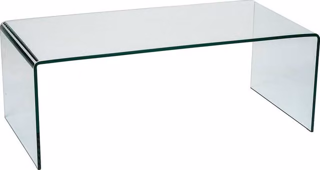 Thats Furniture Nova Rectangular Chamfered Clear Glass Coffee Table for your Living Room