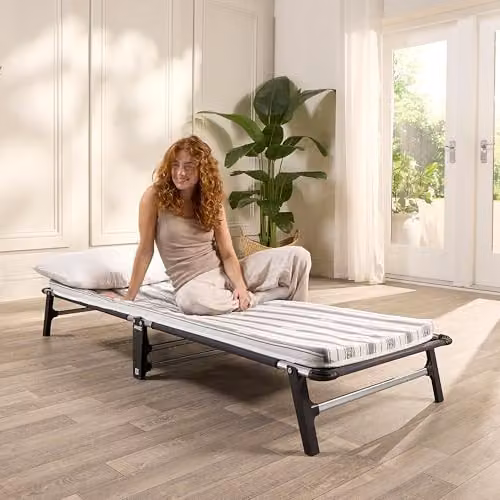 JAY-BE ME70 Single Mobile Folding Bed with Comfort Mattress in Black – 2