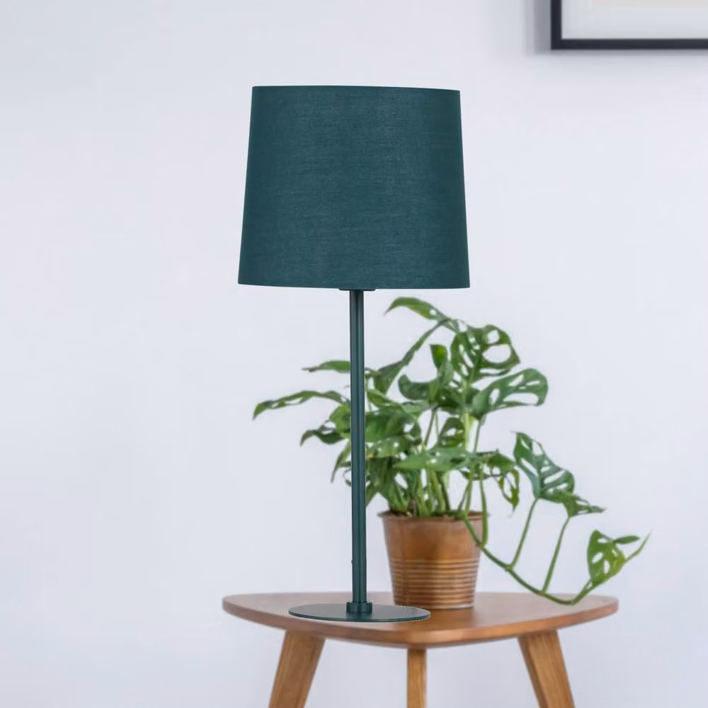 First Choice Lighting Green Table Lamp with Fabric Shade, Height: 40 cm – 2