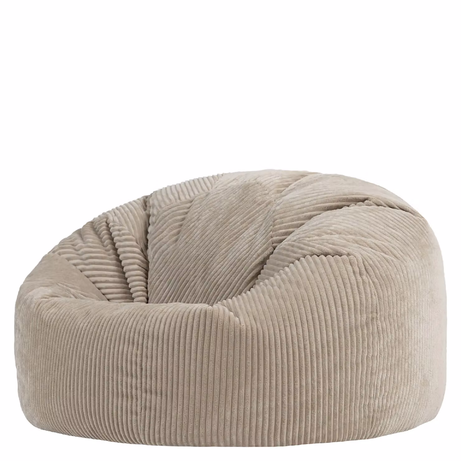 icon Kingston Large Classic Corduroy Bean Bag in Beige with EPS Polystyrene Filling – 2