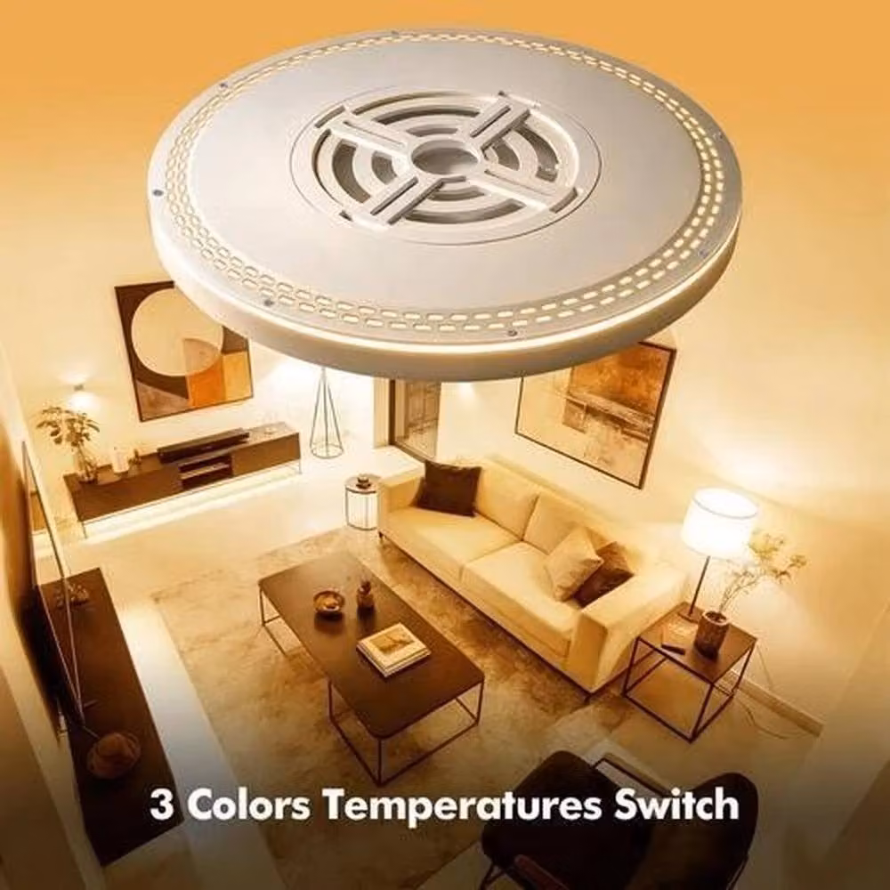 Kelvenix Modern Round LED Ceiling Light in White with Remote Control and Dimming Function – 4