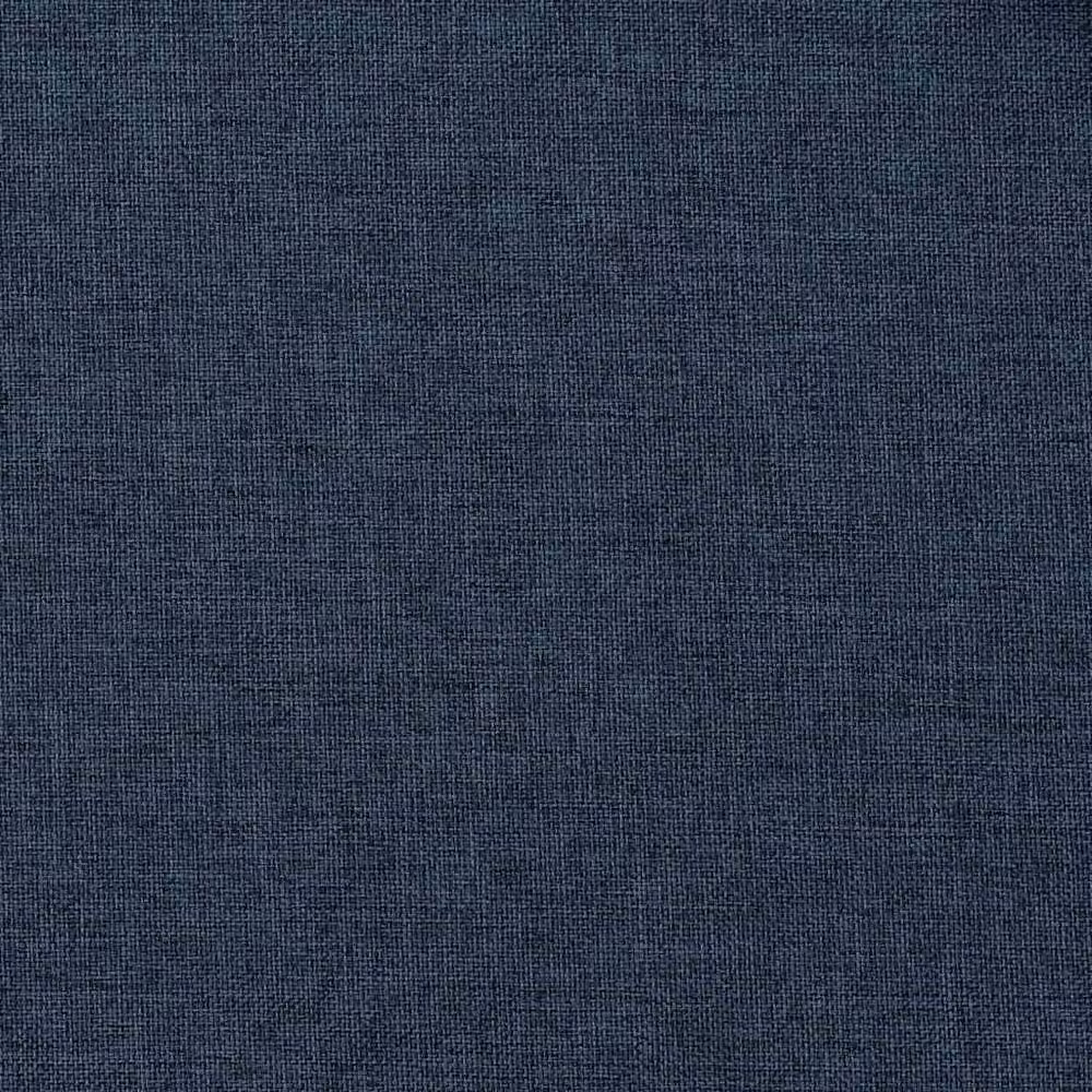 Berkfield Linen-Look Blackout Curtains with Hooks, 2 Pack, Blue, W: 140 cm, H: 175 cm – 3