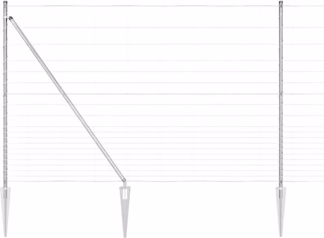 Berkfield Home Field Fence Galvanised Steel in Silver, H: 160 cm, W: 25 m – 1
