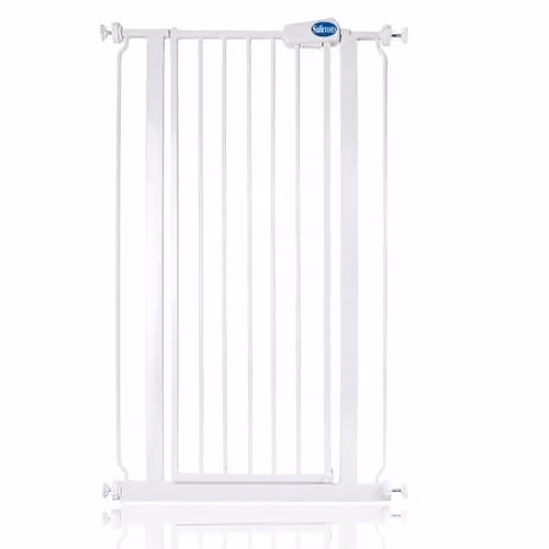 Safetots Extra Tall Narrow Metal Pressure Fit Safety Gate, White, Height: 104 cm, Width: 68.5 cm - 75 cm – 1