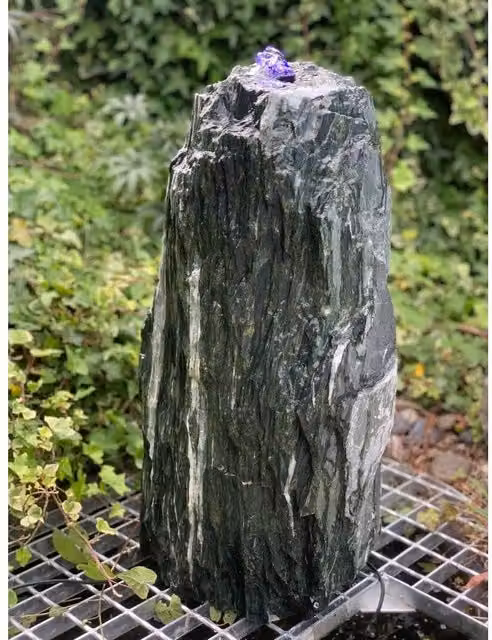 Buttercup Farm Green Angel Mononith Water Feature with Pump and Light