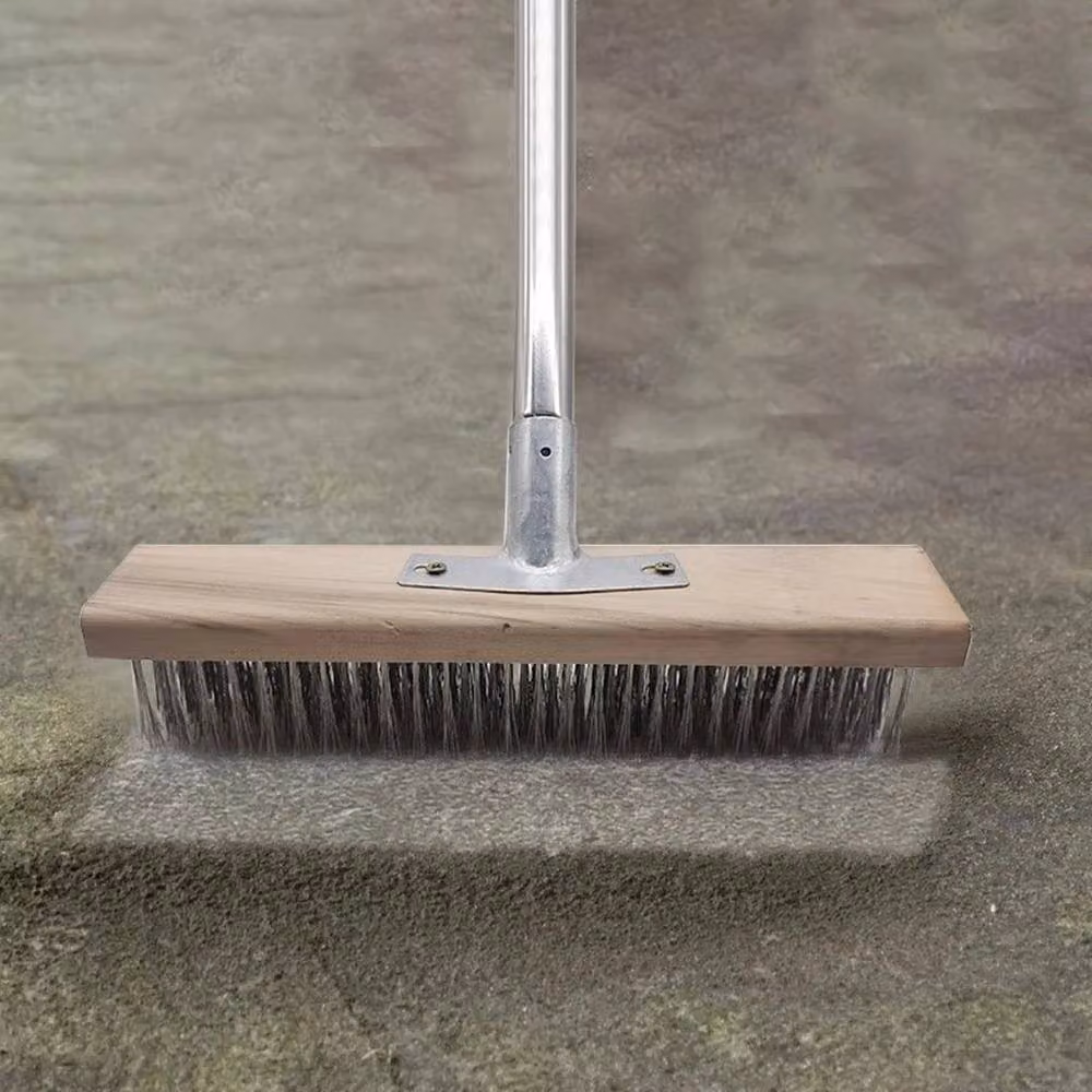FLAVORA Grey Stiff Stainless Steel Wire Broom Brush – 3
