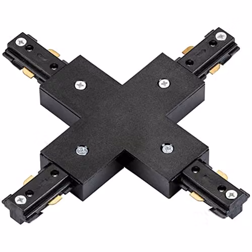 Loops Black Dimmable Track Lighting Cross X-Connector Strip Connector