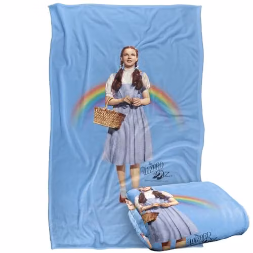 LOGOVISION Wizard of Oz Over the Rainbow Super Soft Silky Touch Fleece Throw Blanket, Multicolour – 1