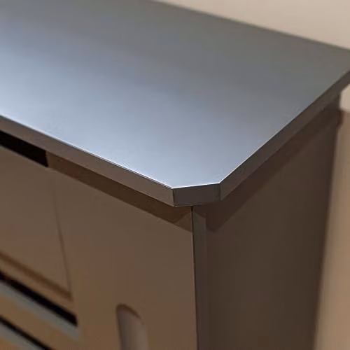 Airwave Extra Large Horizontal Line Style Radiator Cover in Matt Grey MDF, W/D/H: 172 x 81.5 x 19 cm – 4