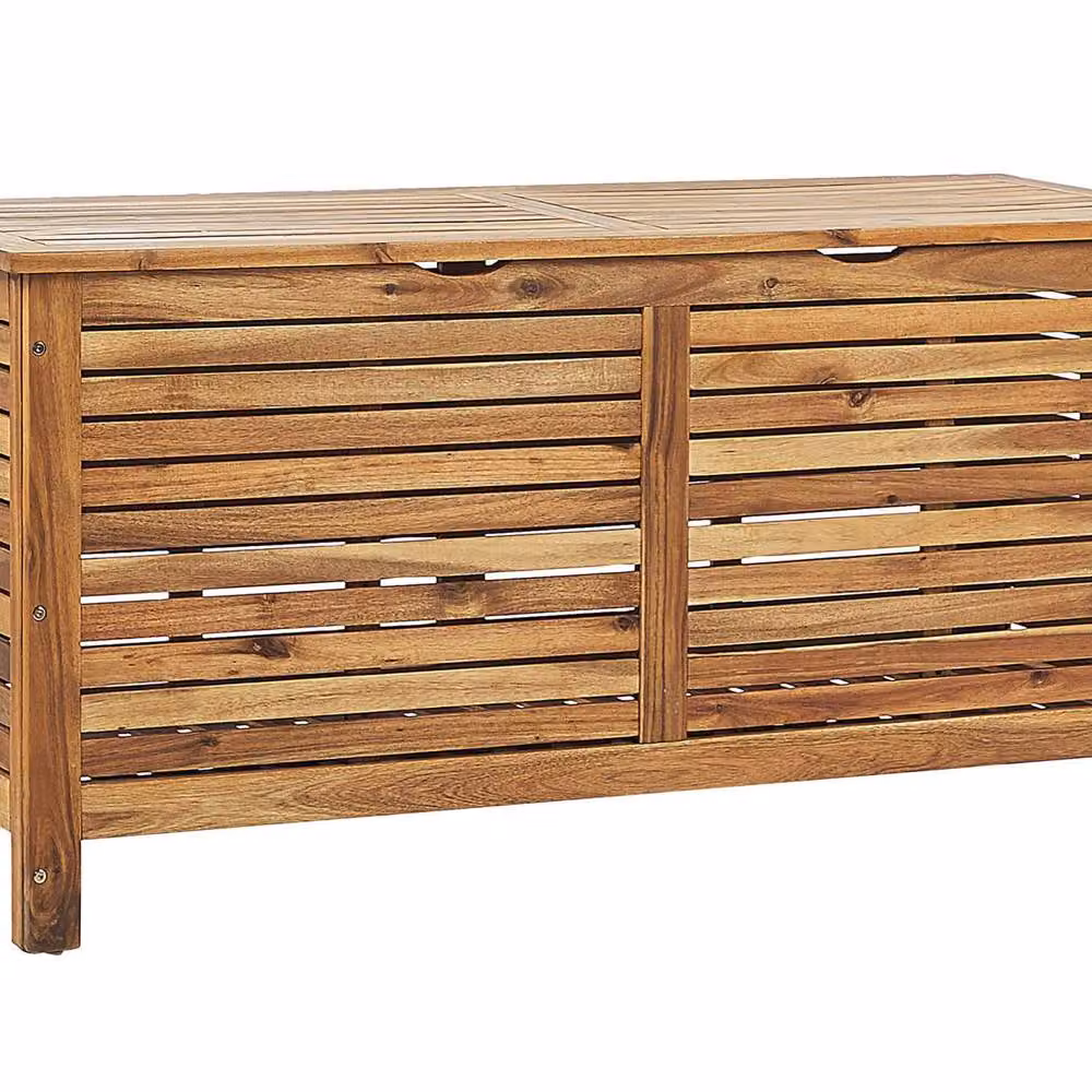 Wyld and Coco Acacia Garden Storage Box, Brown, W: 130 cm, D: 64 cm, H: 64 cm – 2
