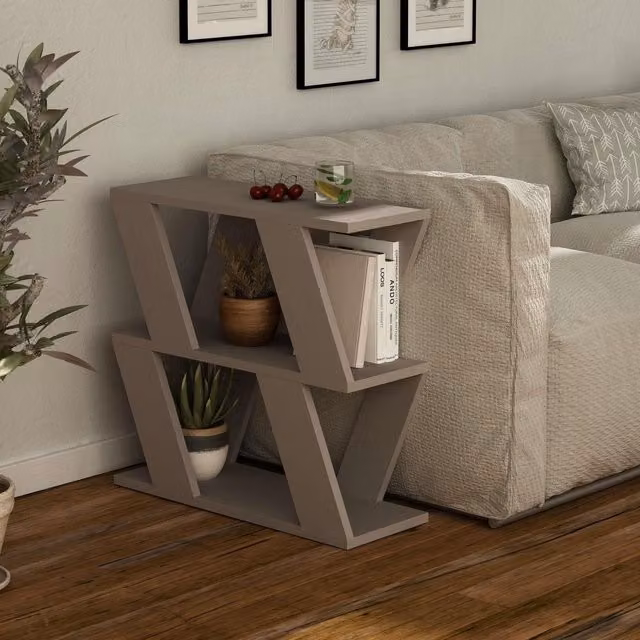 Decortie Lazena Modern 3-Tier Side Coffee Table in Grey – 2