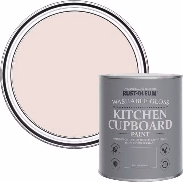 Rust-Oleum Kitchen Cupboard Paint in Gloss Finish, Pink, 0.75 l