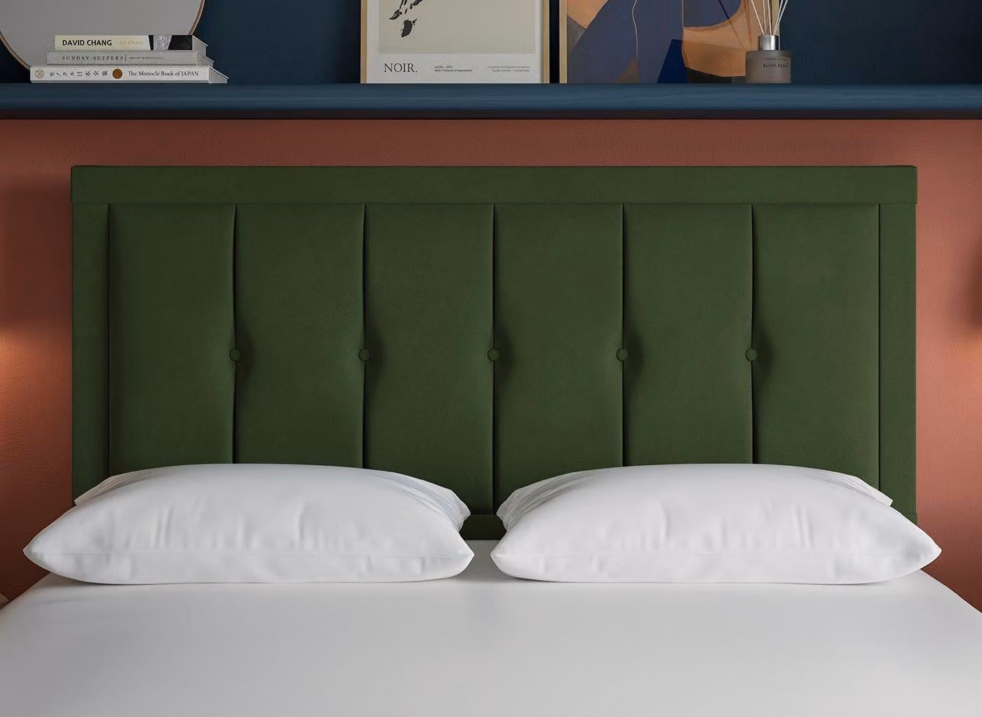 Dream Team Malham Upholstered Headboard in Green