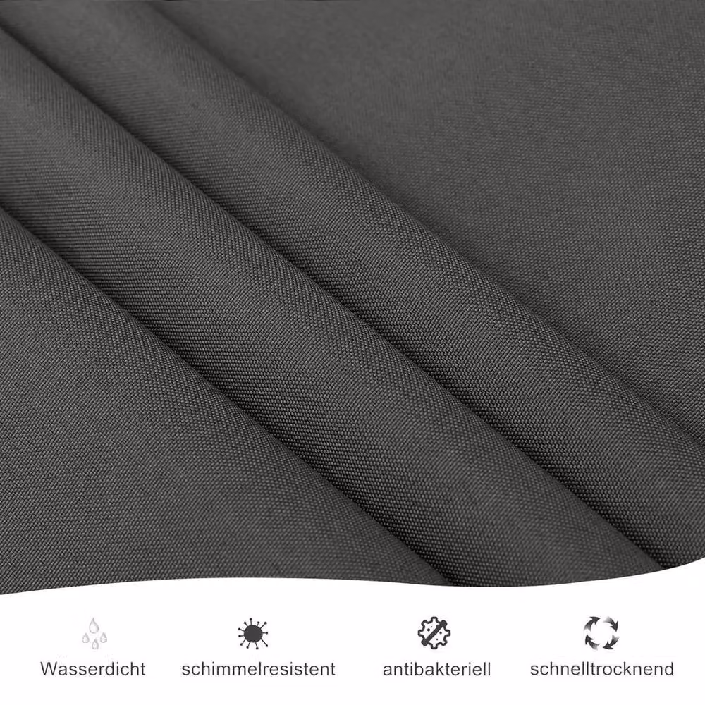Kelvenix Waterproof and Mould-Resistant Polyester Shower Curtain in Dark Grey, W: 100 cm x H: 200 cm – 4