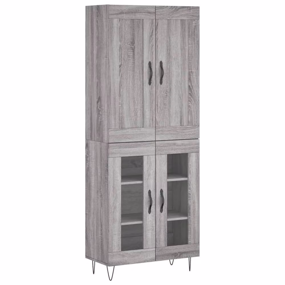 Berkfield Home Grey Sonoma Highboard, H 180 x W 69.5 x D 34 cm – 3