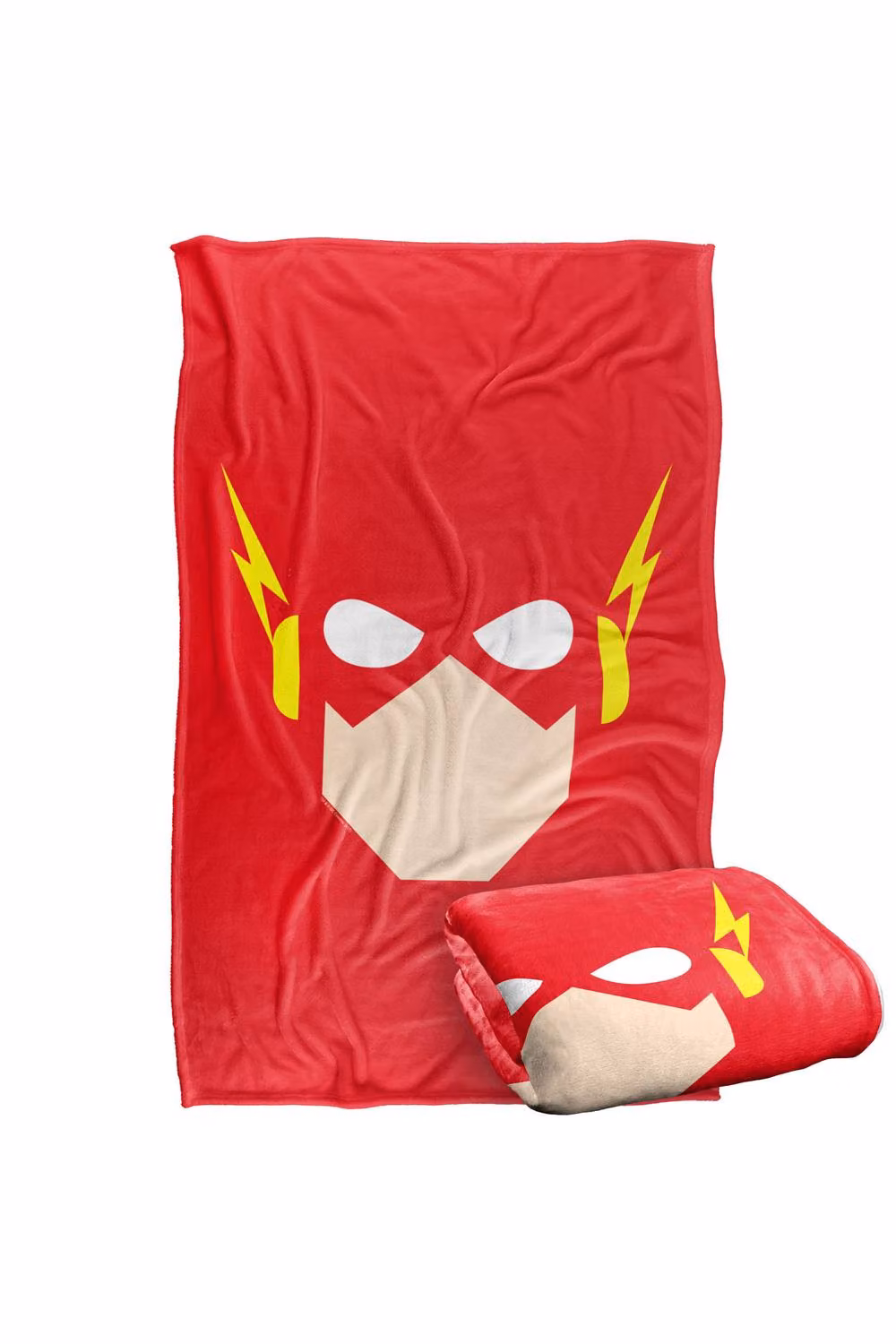 Warner Bros. Jlaflash Head Silky Touch Super Soft Fluffy Polyester Throw Blanket in Multicolour and Red, Large – 2