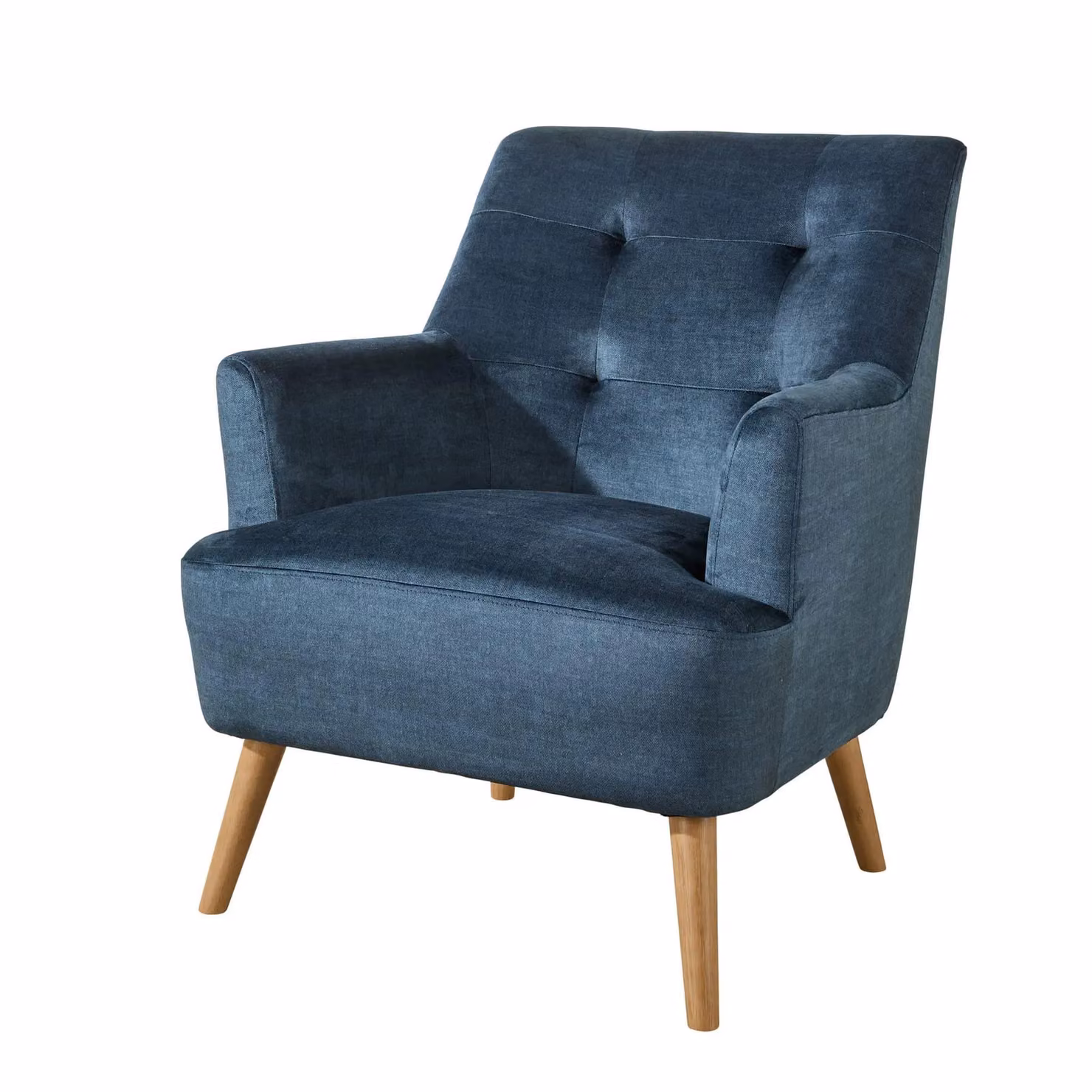 Home Source Arta Modern Upholstered Accent Armchair in Blue – 5