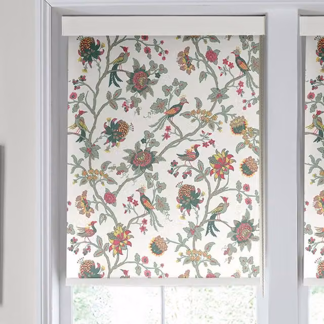Laura Ashley Emperor Translucent Made to Measure Roller Blind in Multicolour Floral Peony Design