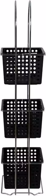 EONLION Black 3 Tier Adjustable Telescopic Wall Hanging Bathroom Shelf – 1