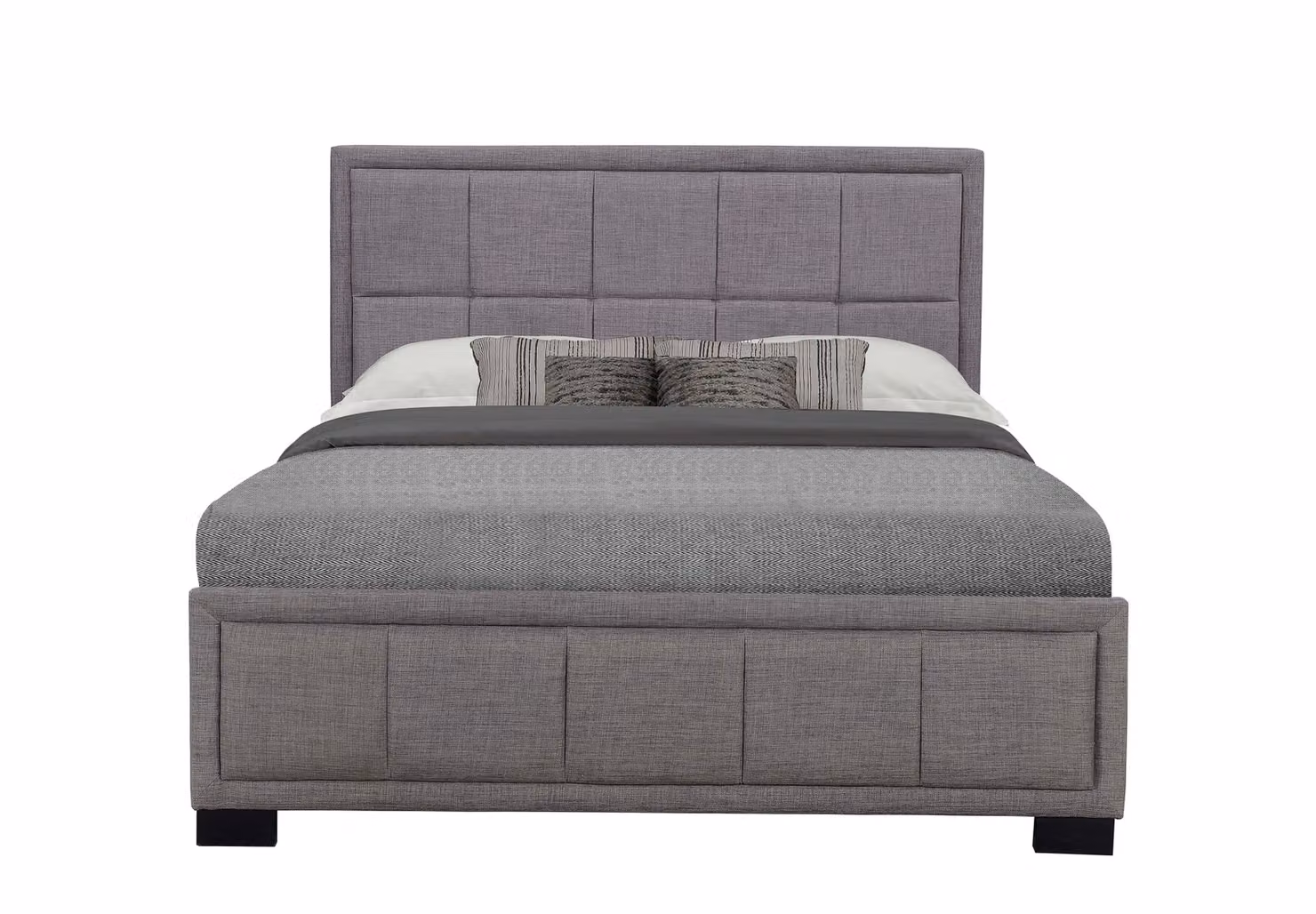 Birlea Hannover Upholstered Double Bed in Grey, W/D/H: 140 x 200 cm – 4