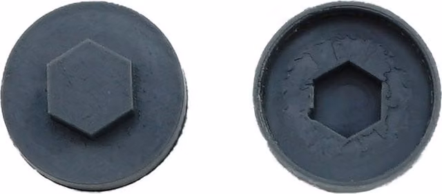 JCP Fixings Slate Grey Cover Caps 16mm, Box of 1000, Grey