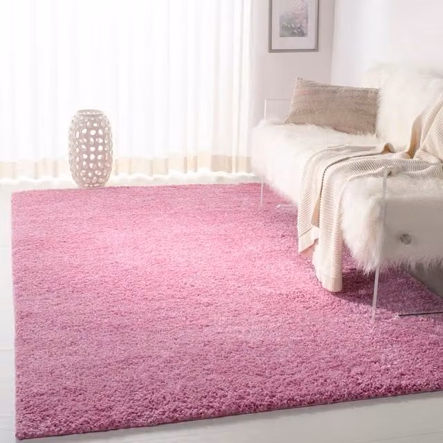 Smart Living Wholesale Ltd. Soft Fluffy Thick Pile Shaggy Area Rug in Pink and Purple, W: 290 cm