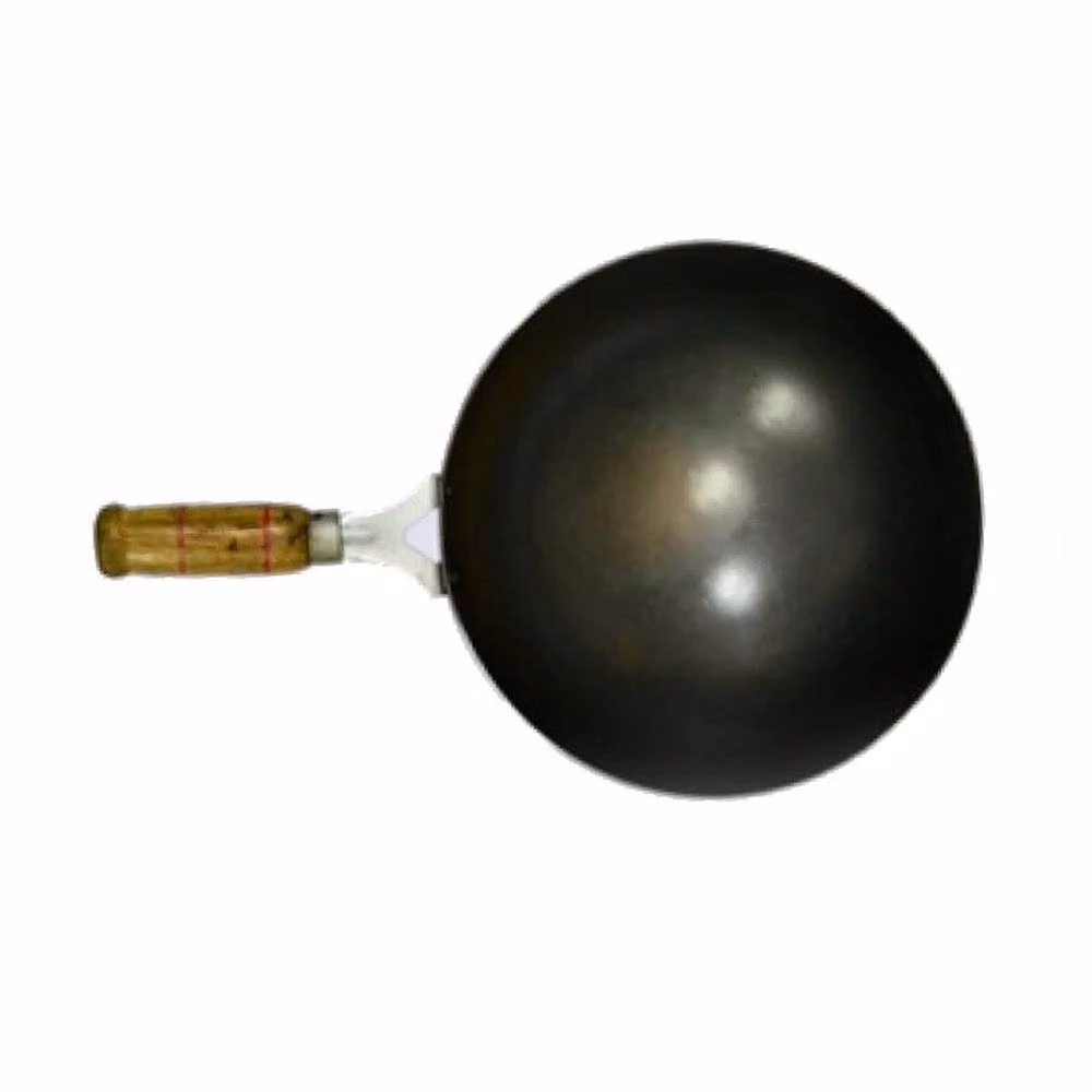 SPETLEK Cast Iron Karahi Deep Wok Fry Pan, Black, Diameter: 25 cm – 2