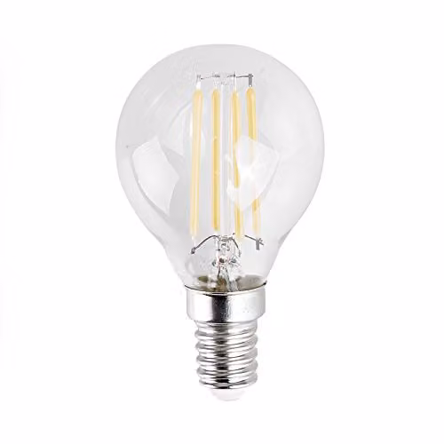MiniSun Pack of 10 Retro Style 4W LED Filament SES E14 Clear Golfball Light Bulbs, 6500K Cool White – 1