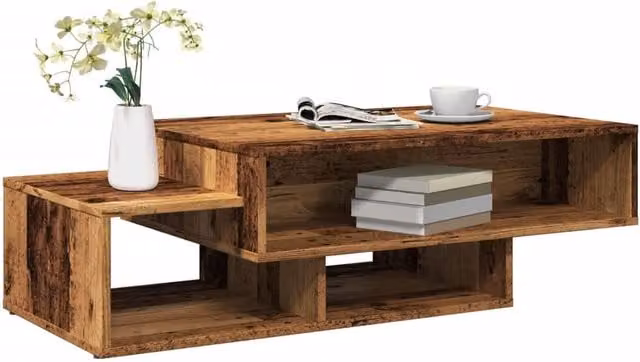 Berkfield Home Old Wood Coffee Table in Brown, Engineered Wood, W: 105 cm, D: 55 cm, H: 32 cm – 1