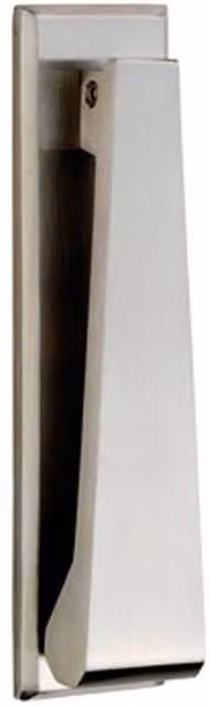 Loops Slimline Contemporary Door Knocker in Brushed Satin Stainless Steel Silver – 2