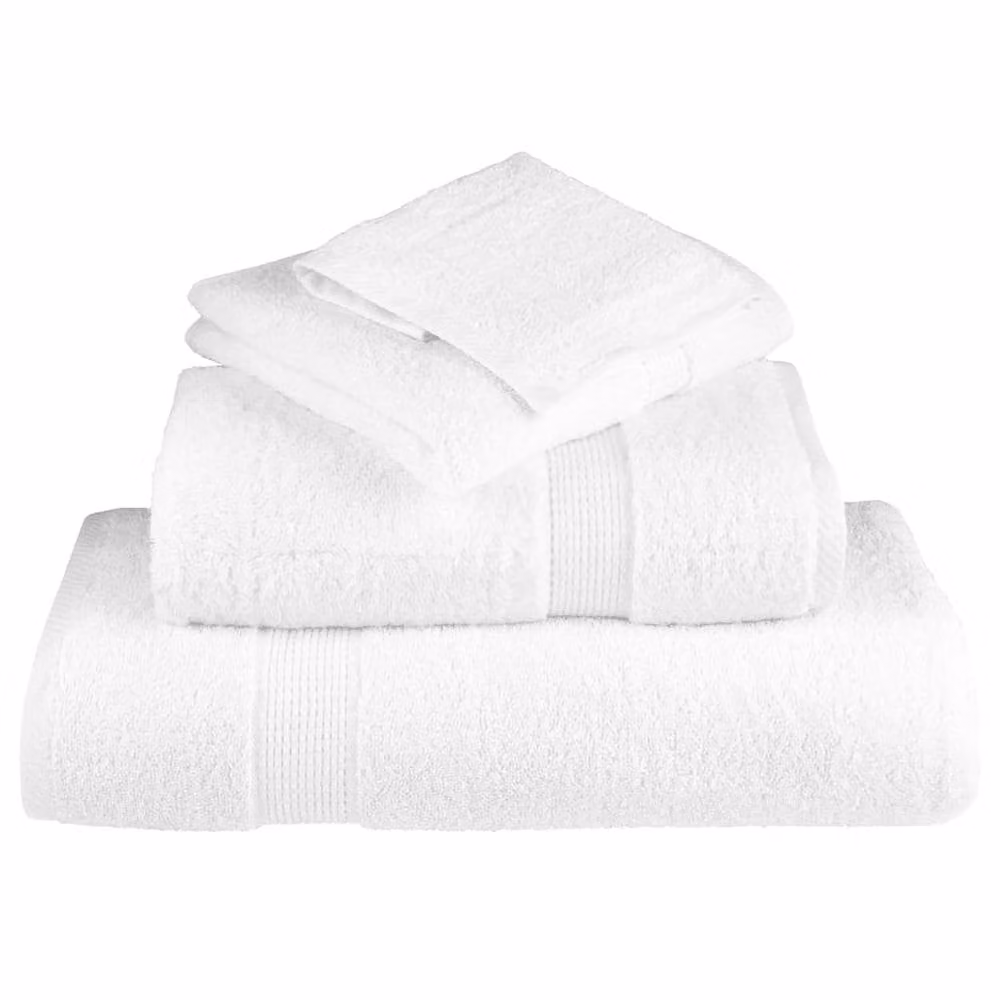 Berkfield Home SOLUND Premium Cotton Terry Guest Towels, White, 50 Pack, W: 30 cm, H: 50 cm, 600gsm