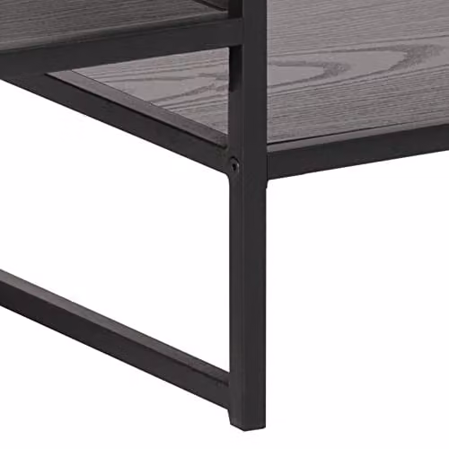 Furniture To Go Seaford Black Metal Open TV Unit with 3 Shelves H 46 x W 120 x D 33 cm – 4
