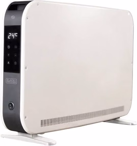 Black & Decker BXCV41014GB Smart Convection Turbo Heater, 2.2kW, White and Black