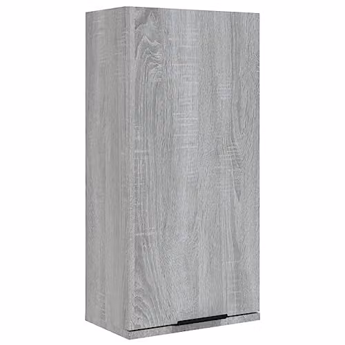 vidaXL Modern Wall-mounted Grey Bathroom Cabinet with Hinged Doors W/D/H: 32 x 20 x 67 cm