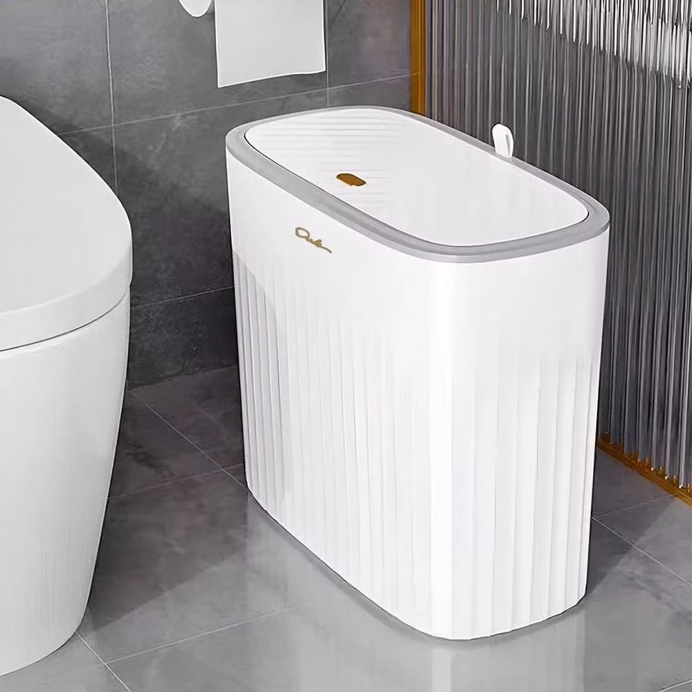 EONLION 8L Slim Wall Mounted Kitchen Food Waste Bin Caddy in White – 3