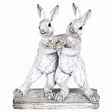 Originals Dancing Hares Tabletop Decoration, White