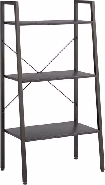 Berkfield Home 3-Tier Standing Metal Shelf, Black, W/D/H: 56 x 35 x 108 cm