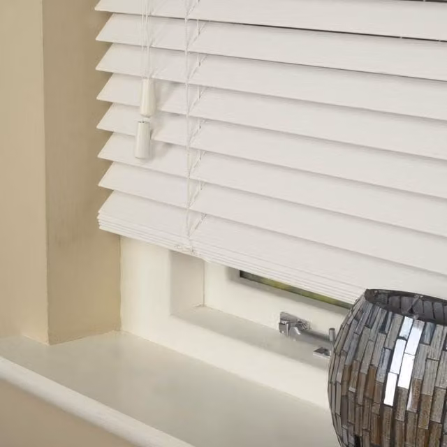 Terrys Made To Measure 35mm Wooden Venetian Blind in White