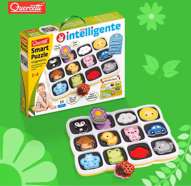 Quercetti Smart Puzzle First Words Multicolour Cognitive and Language Learning Toy
