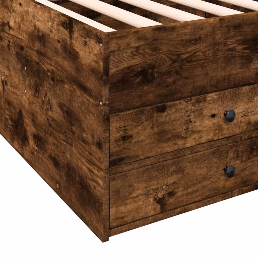 Berkfield Home Daybed with Drawers in Smoked Oak Brown, W/D/H: 90 x 200 cm – 6